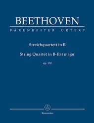 String Quartet in B-flat Major, Op. 130 Study Scores sheet music cover